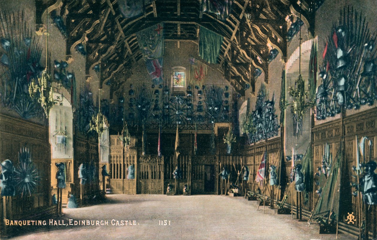 Banketthall, Edinburgh Castle, c1930 av Unbekannt