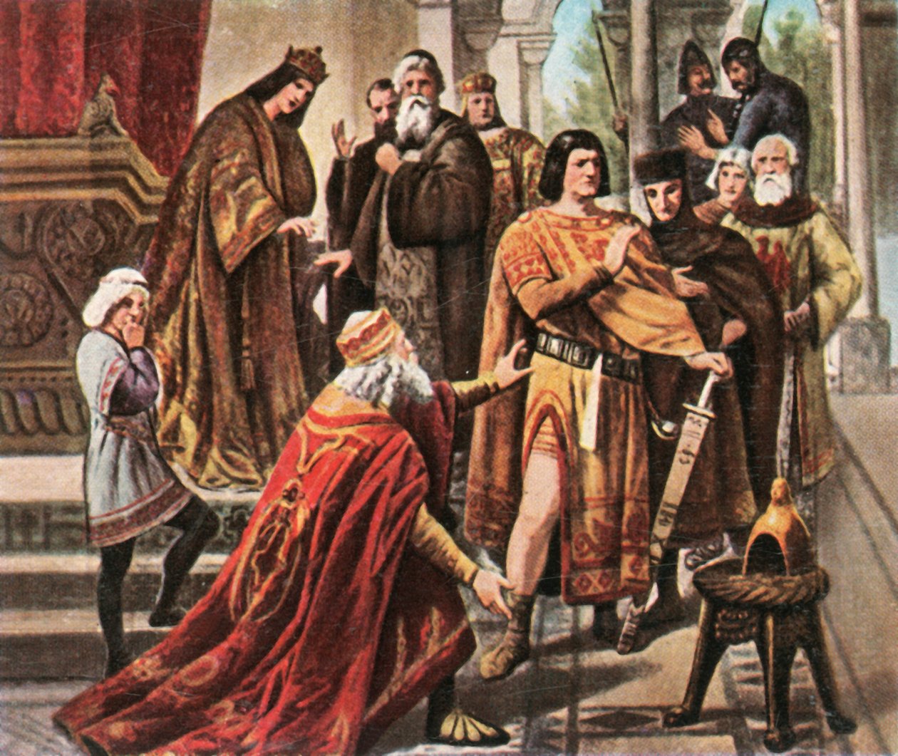 Barbarossa ber om hjelp fra Henry the Lion, 1176, 1936. av Unbekannt