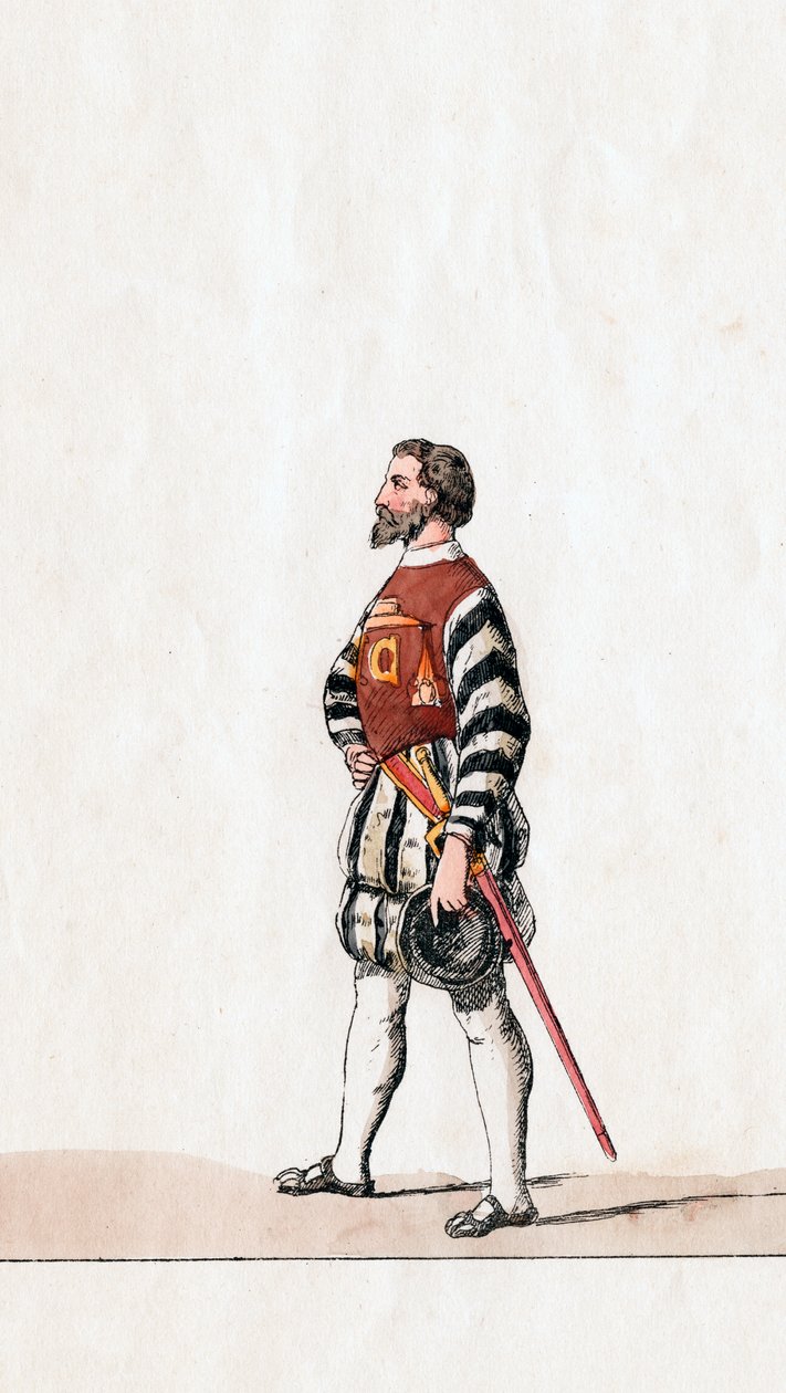Baron, kostymedesign for Shakespeares skuespill, Henry VIII, 1800-tallet av Unbekannt