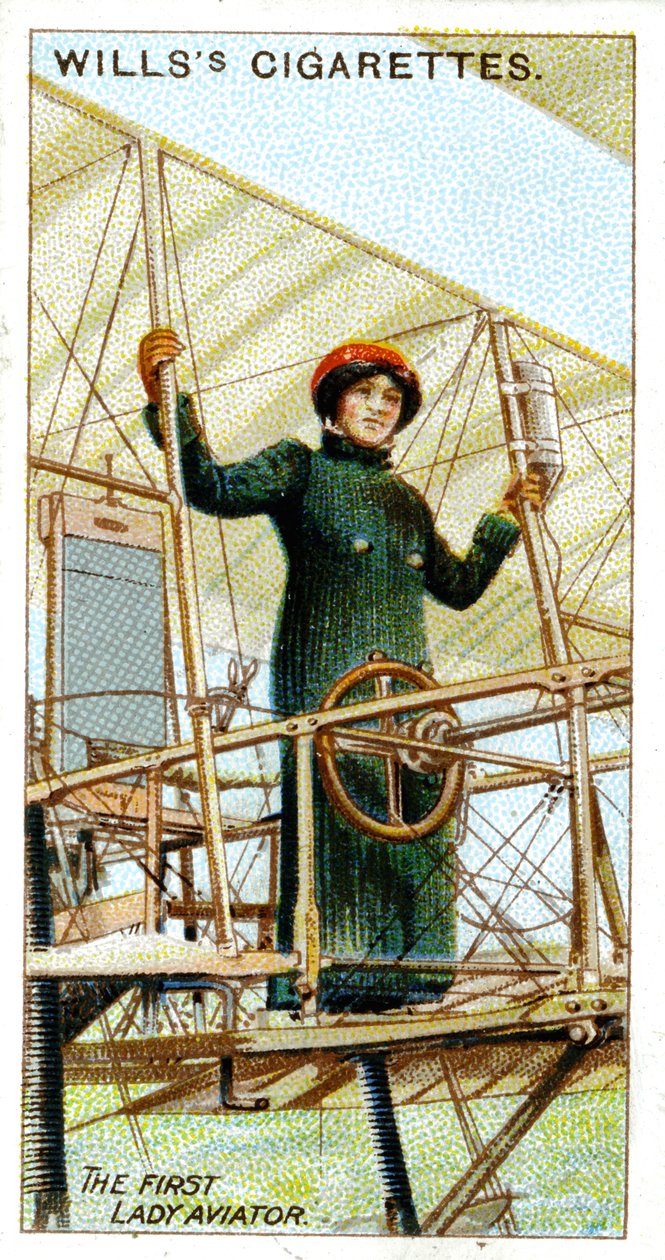 Baronesse Raymonde Delaroche, første kvinne som hadde pilotsertifikat, 1909 av Unbekannt