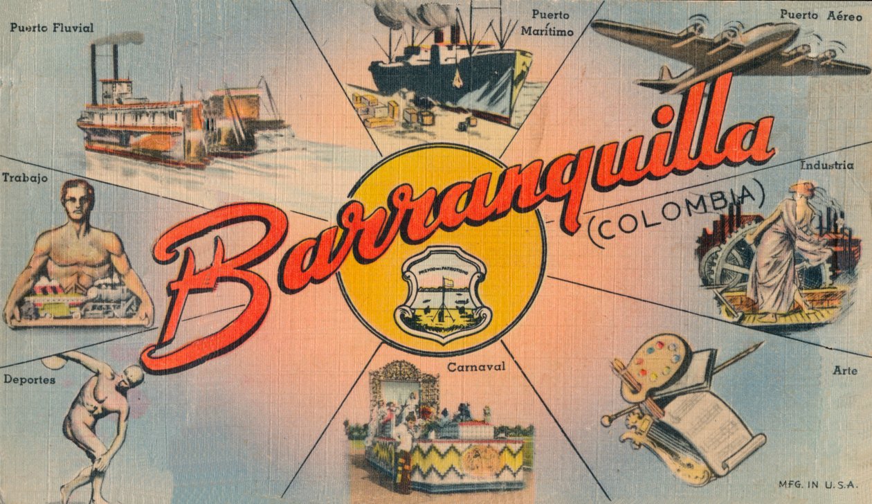 Barranquilla Colombia, ca 1940-tallet av Unbekannt