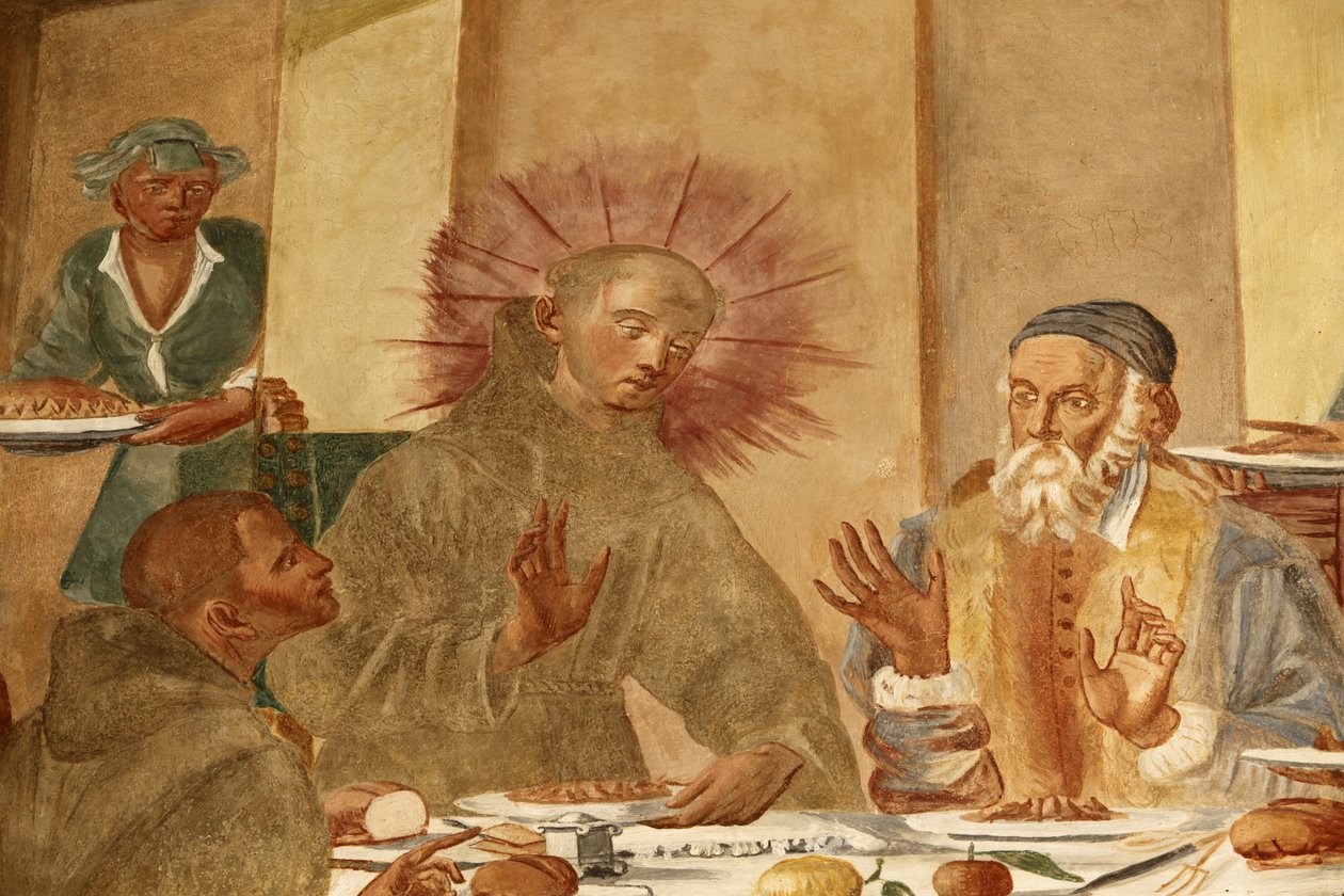 Basilica of Santa Caterina, Galatina, Apulia Fresco i klosteret Malt av BrJoseph av Gravina i 1696, Galatina, Italia av Unbekannt