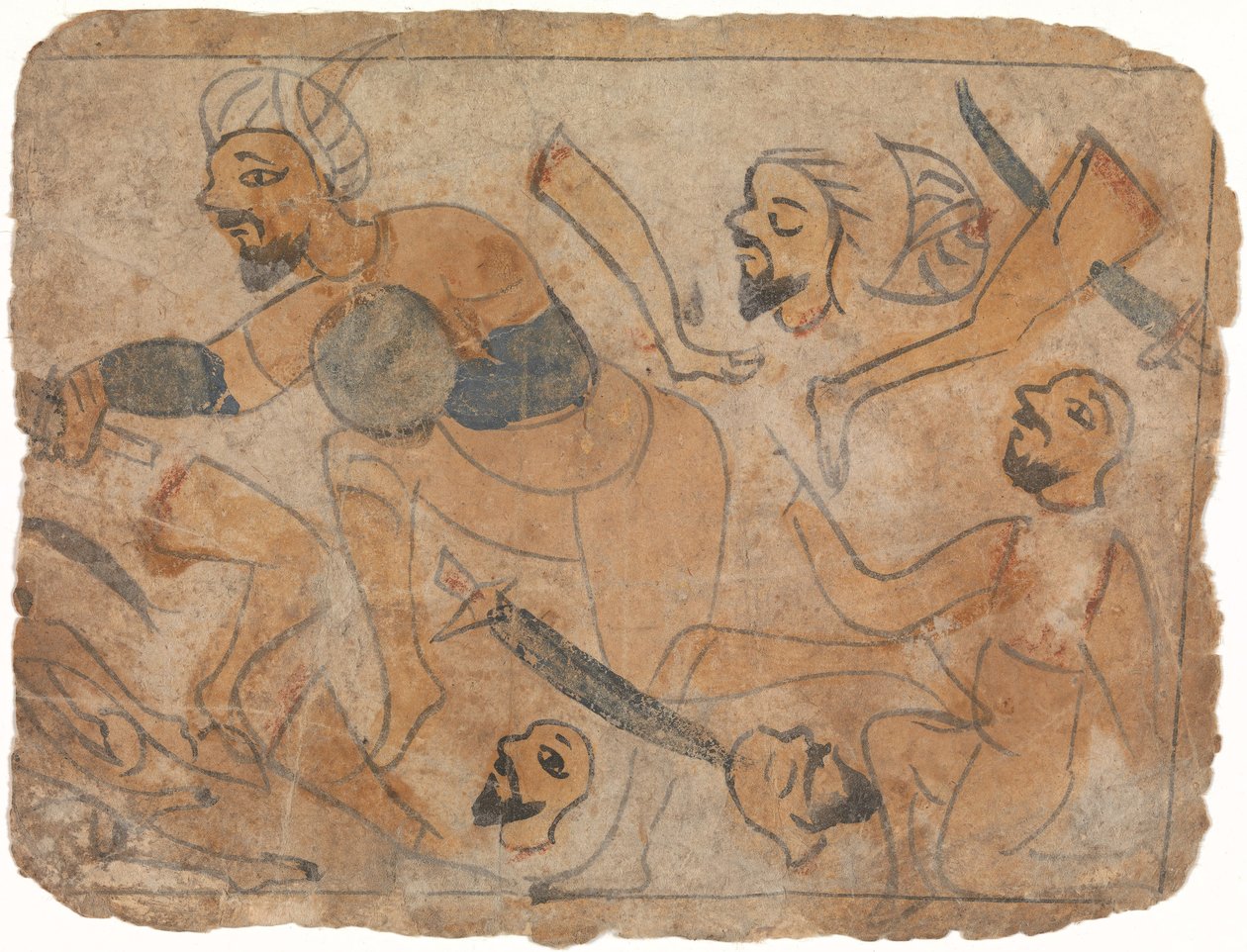 Slagscene, 1200-tallet. av Unbekannt