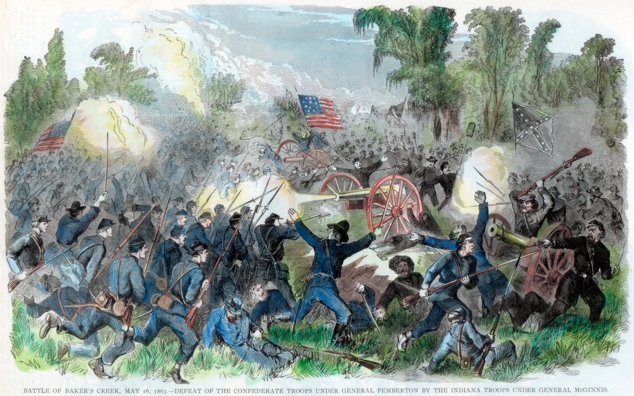 Slaget ved Bakers Creek, Mississippi, amerikansk borgerkrig, 16. mai 1863 av Unbekannt