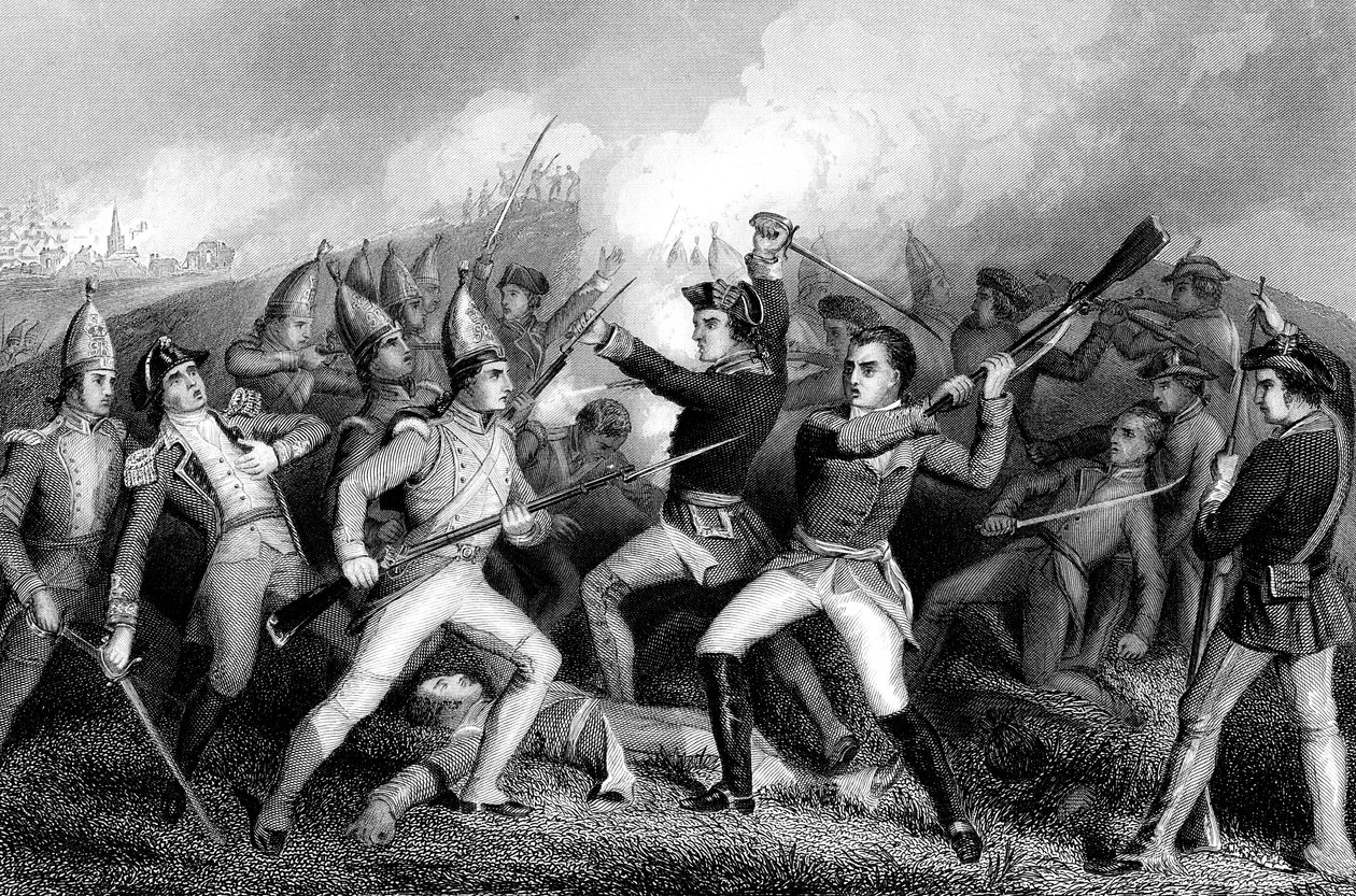Slaget ved Bennington, Vermont, amerikansk uavhengighetskrig, 16. august 1777 av Unbekannt