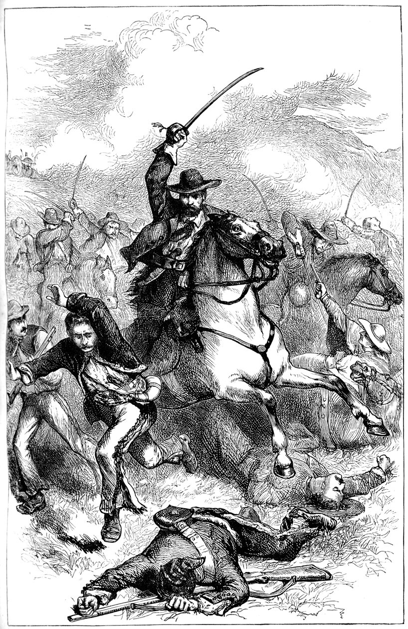 Slaget ved Buena Vista, Mexico, 1847 c1880 av Unbekannt