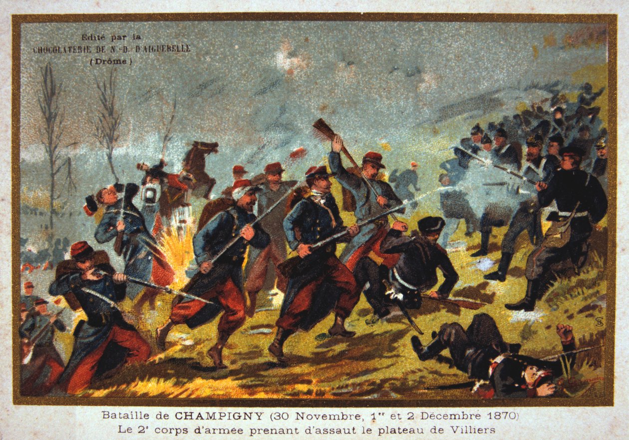 Slaget ved Champigny, fransk-prøyssisk krig, 30. november-2. desember 1870 av Unbekannt