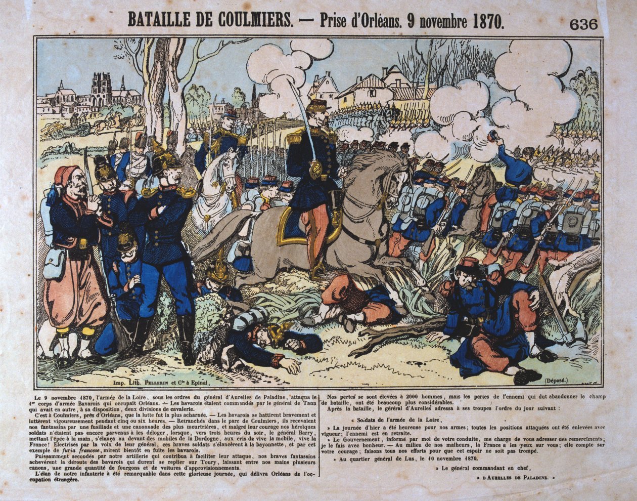 Slaget ved Coulmiers, fransk-prøyssisk krig, 9. november 1870 av Unbekannt