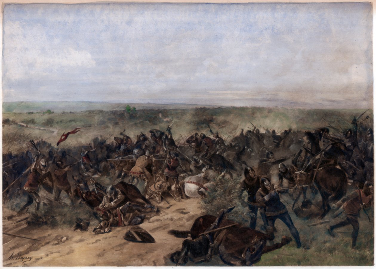Slaget ved Crécy, 26. august 1346 av Unbekannt