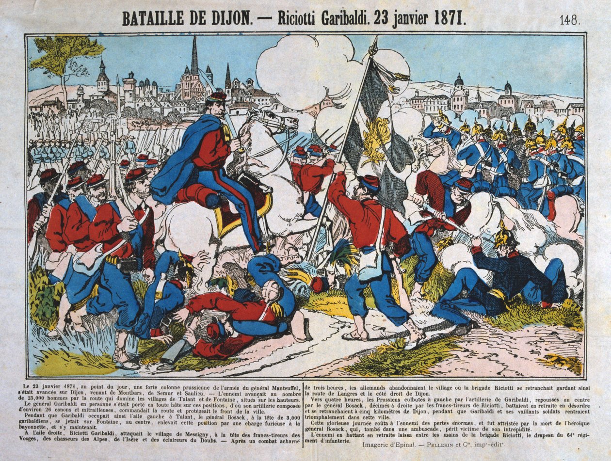 Slaget ved Dijon, fransk-prøyssisk krig, 23. januar 1871 av Unbekannt