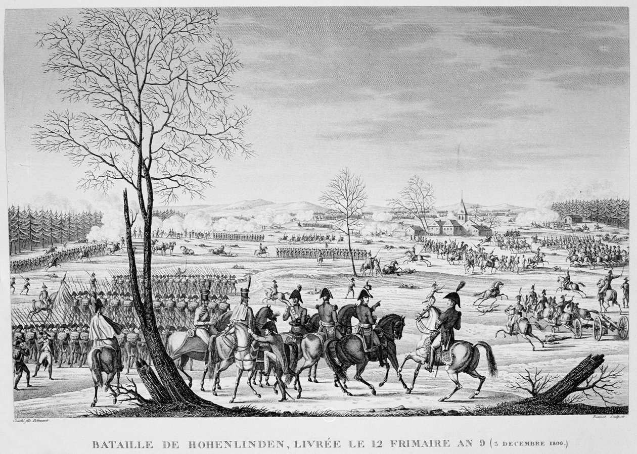 Slaget ved Hohenlinden, 3. desember 1800 av Unbekannt
