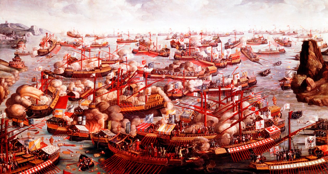 Slaget ved Lepanto, oktober 1571 av Unbekannt