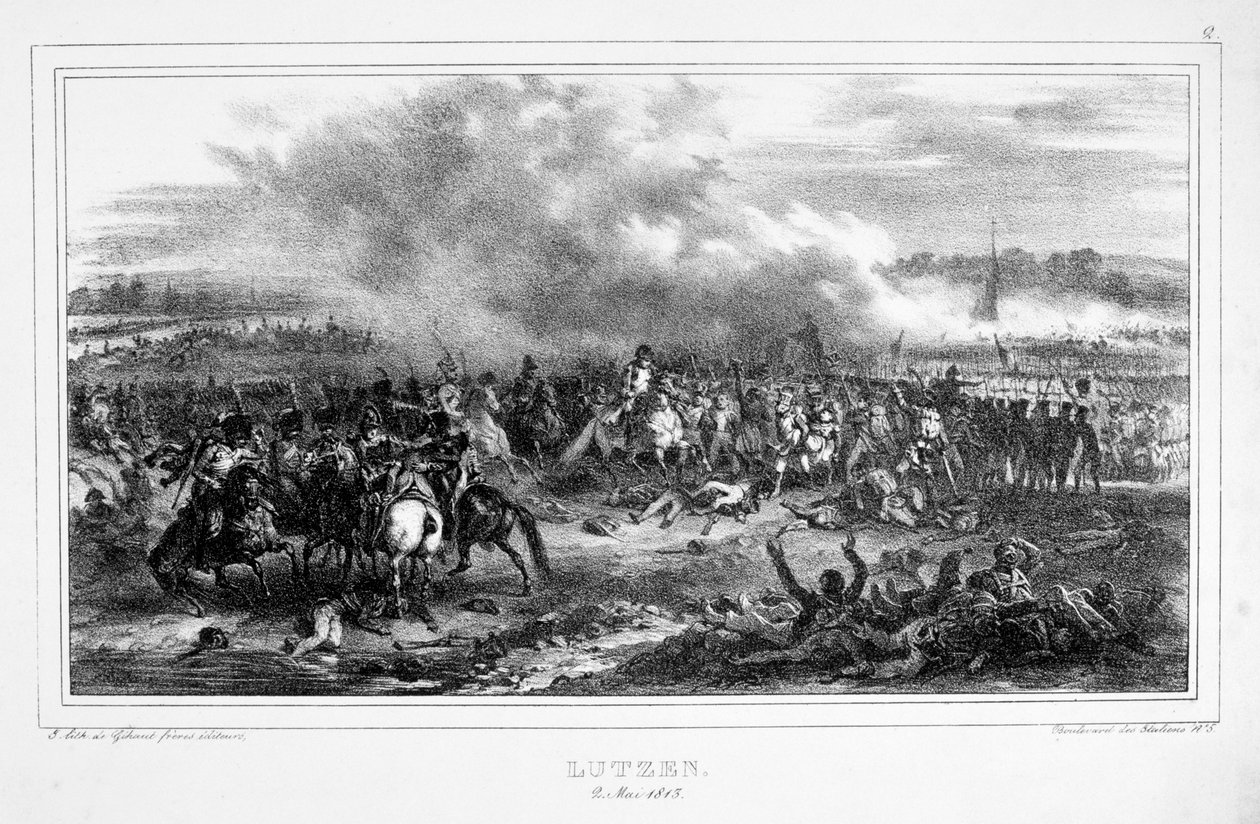 Slaget ved Lutzen, 2. mai 1813 av Unbekannt