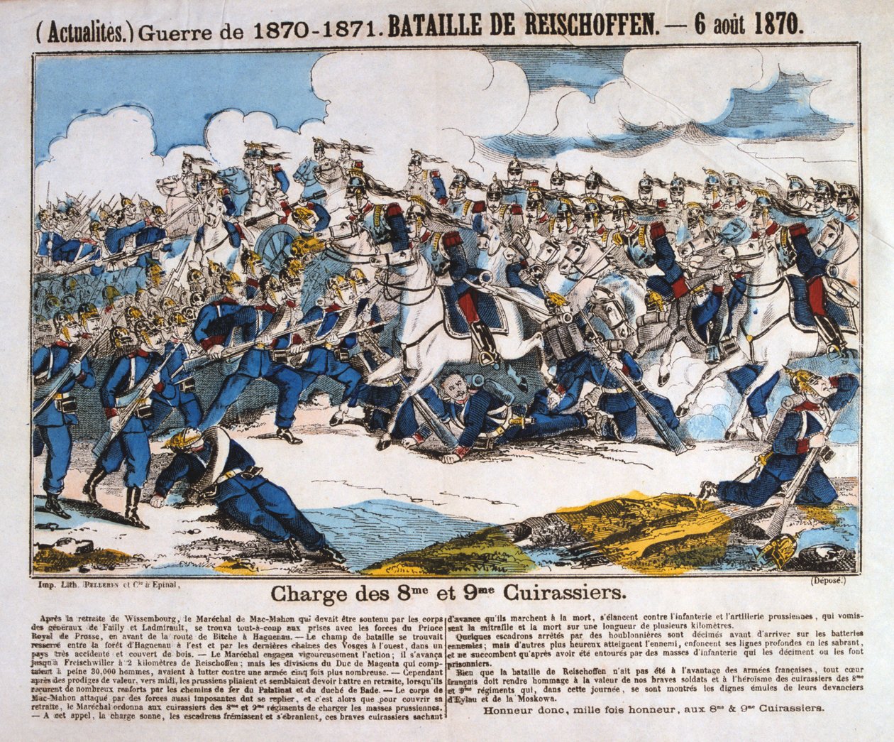 Slaget ved Reichshoffen, fransk-prøyssisk krig, 6. august 1870 av Unbekannt