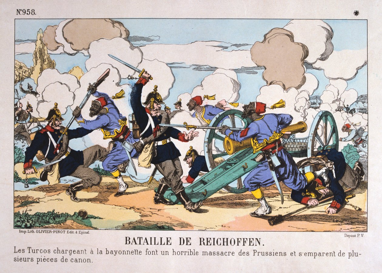 Slaget ved Reichshoffen, fransk-prøyssisk krig, 6. august 1870 av Unbekannt