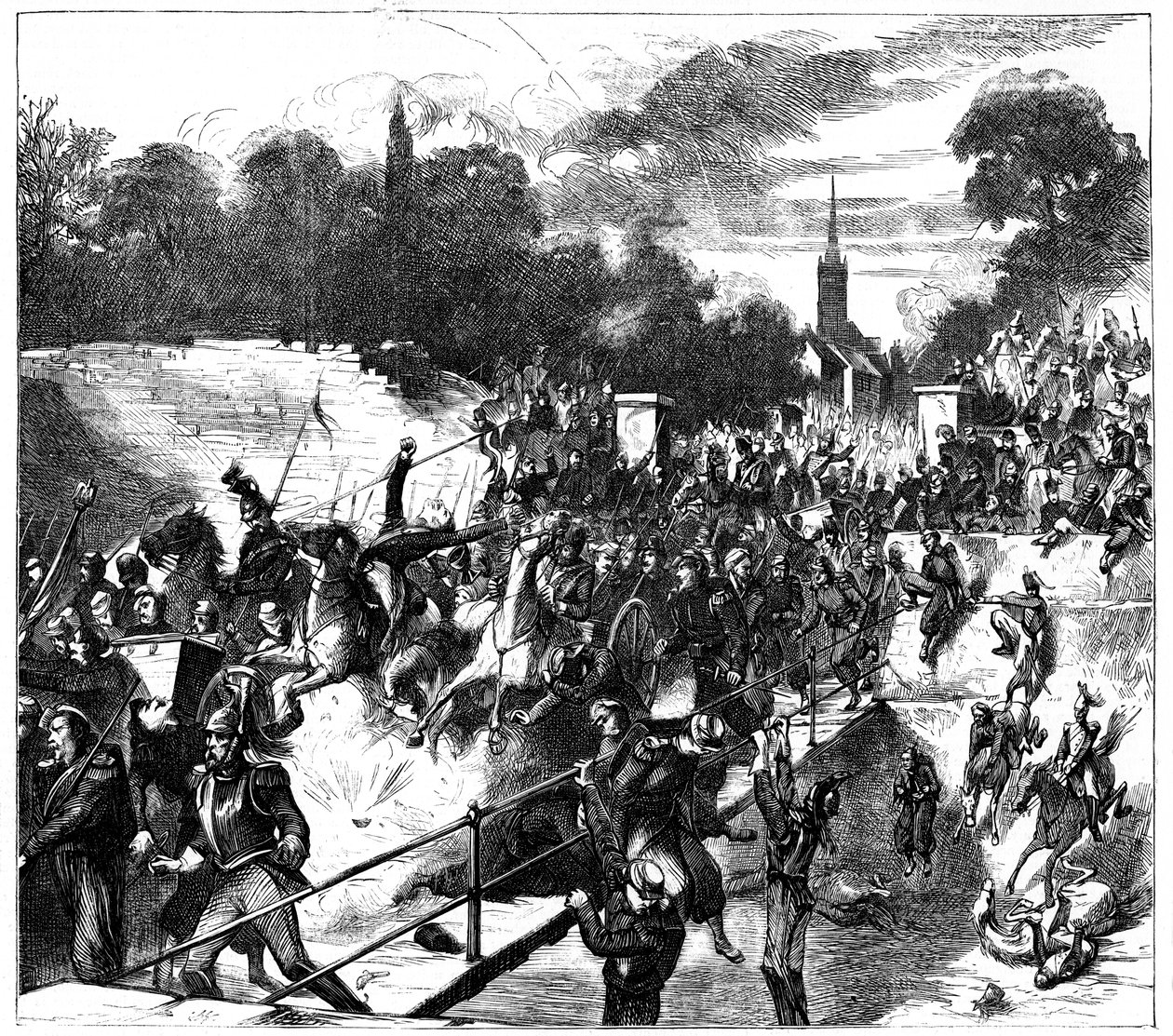 Slaget ved Sedan, Frankrike, fransk-prøyssisk krig, 1. september 1870 c1880 av Unbekannt