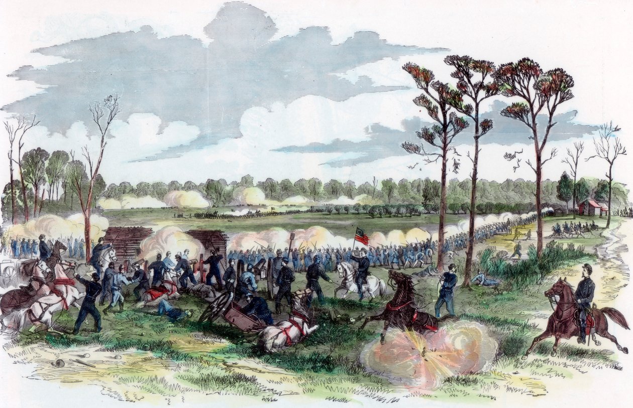Slaget ved Shiloh, Tennessee, amerikansk borgerkrig, 6. april 1862 av Unbekannt