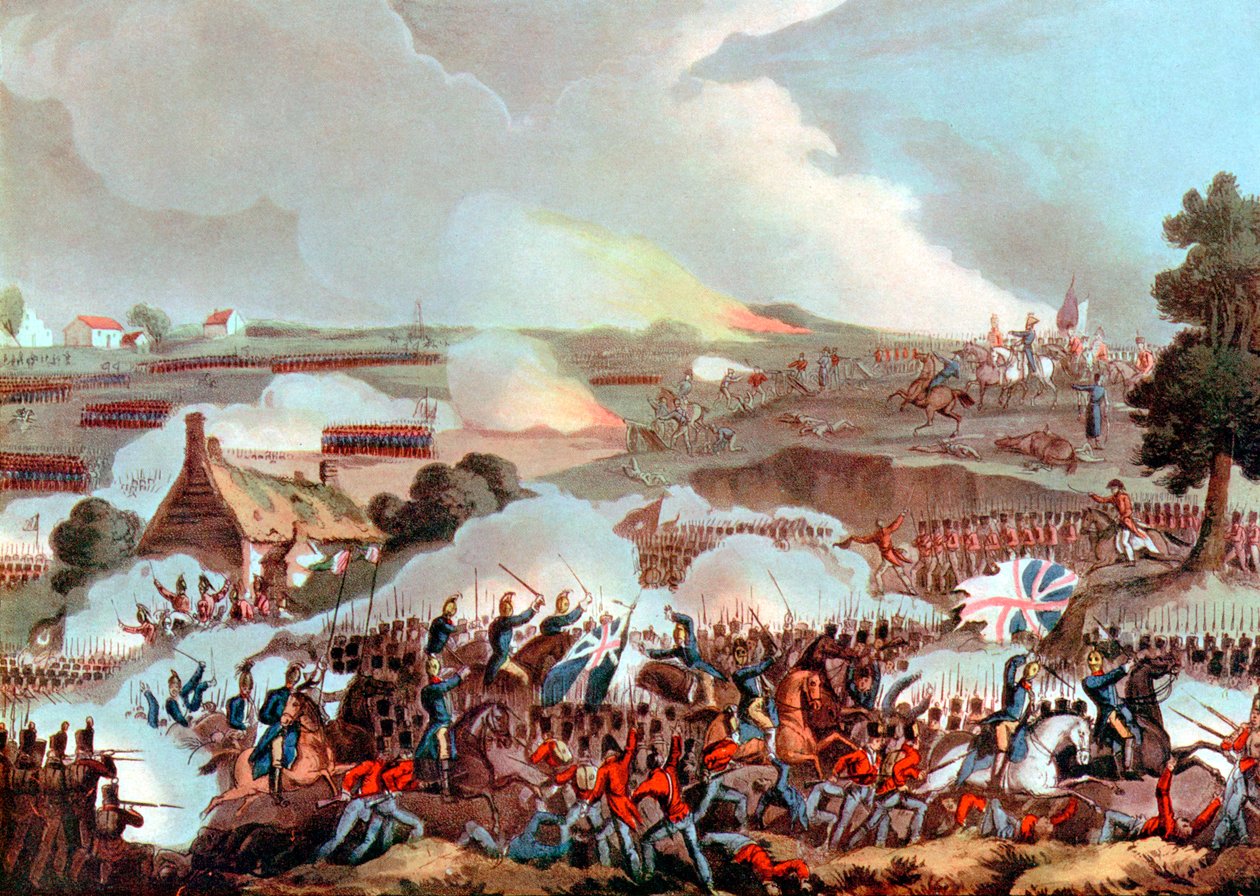 Slaget ved Waterloo, Belgia, 1815 av Unbekannt
