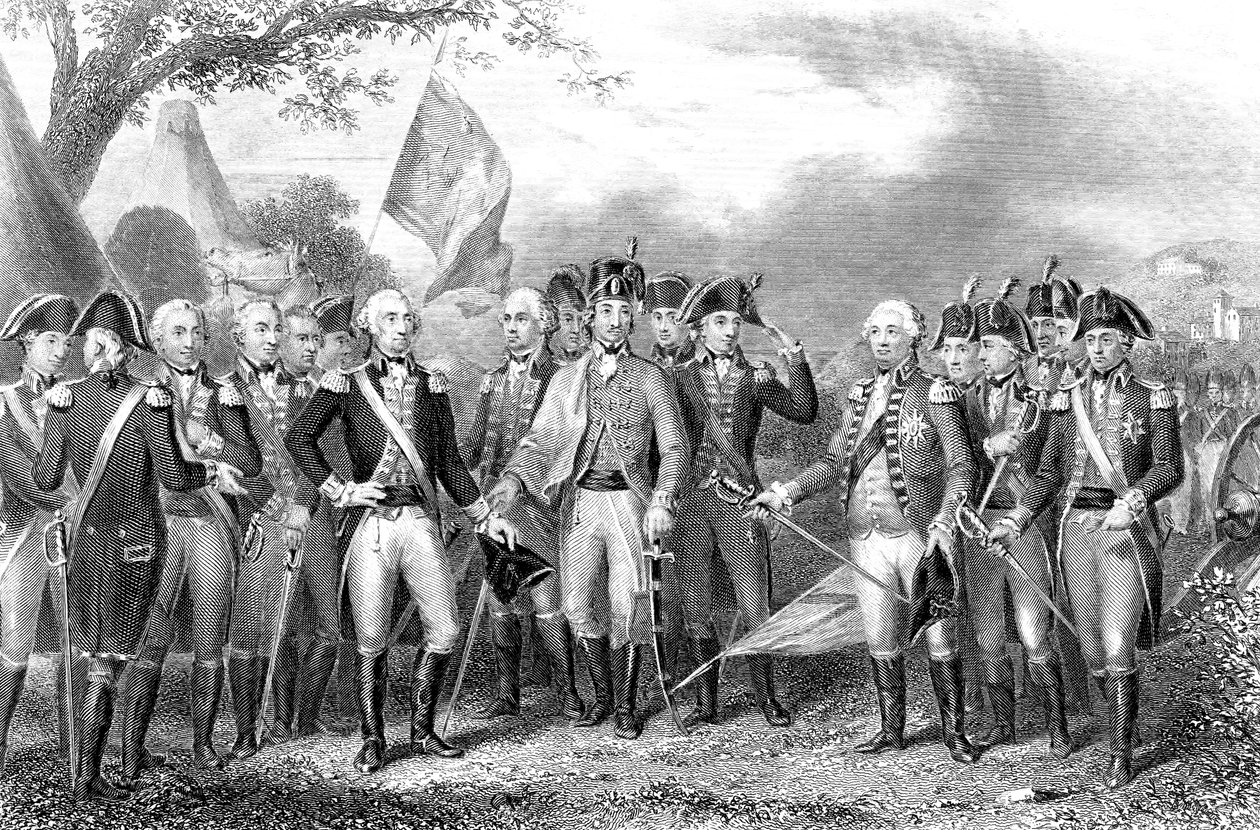 Slaget ved Yorktown, Virginia, amerikansk uavhengighetskrig, 1781 av Unbekannt