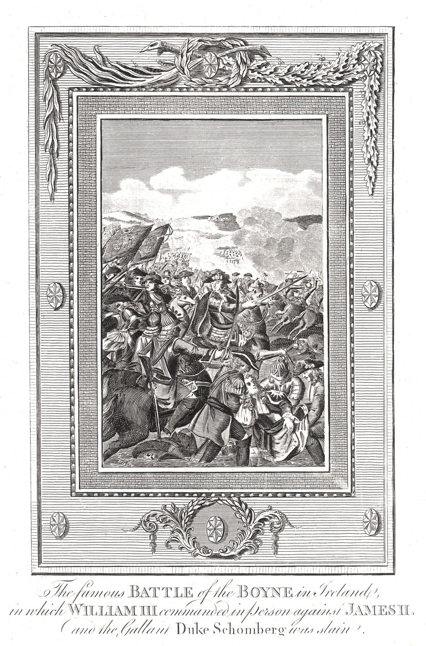 Slaget ved Boyne, 1690 av Unbekannt
