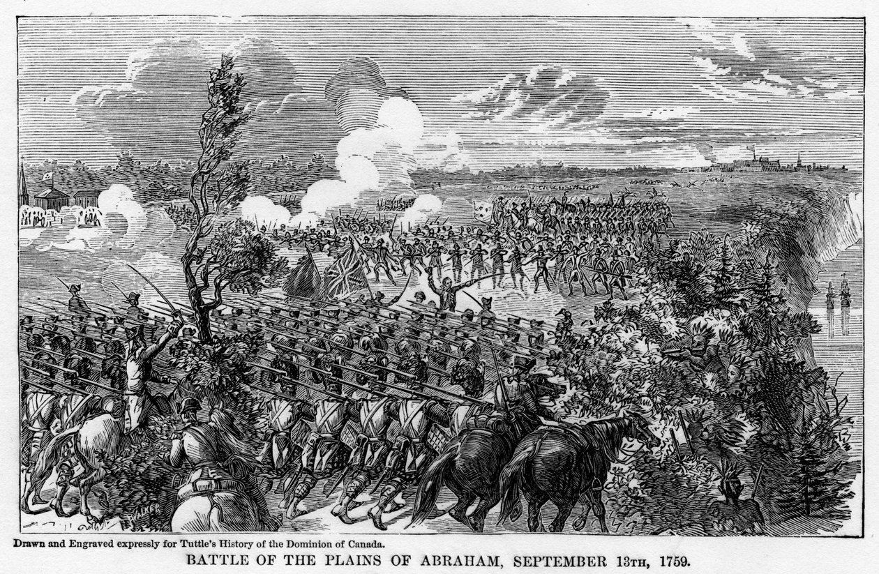 Battle of the Plains of Abraham, 13. september 1759, 1877 av Unbekannt