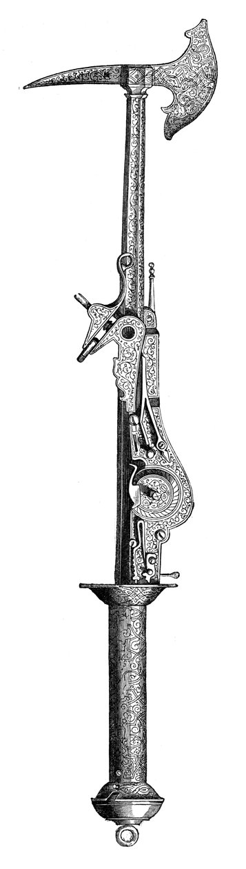 Slagøks og pistol, 1500-tallet, 1870 av Unbekannt