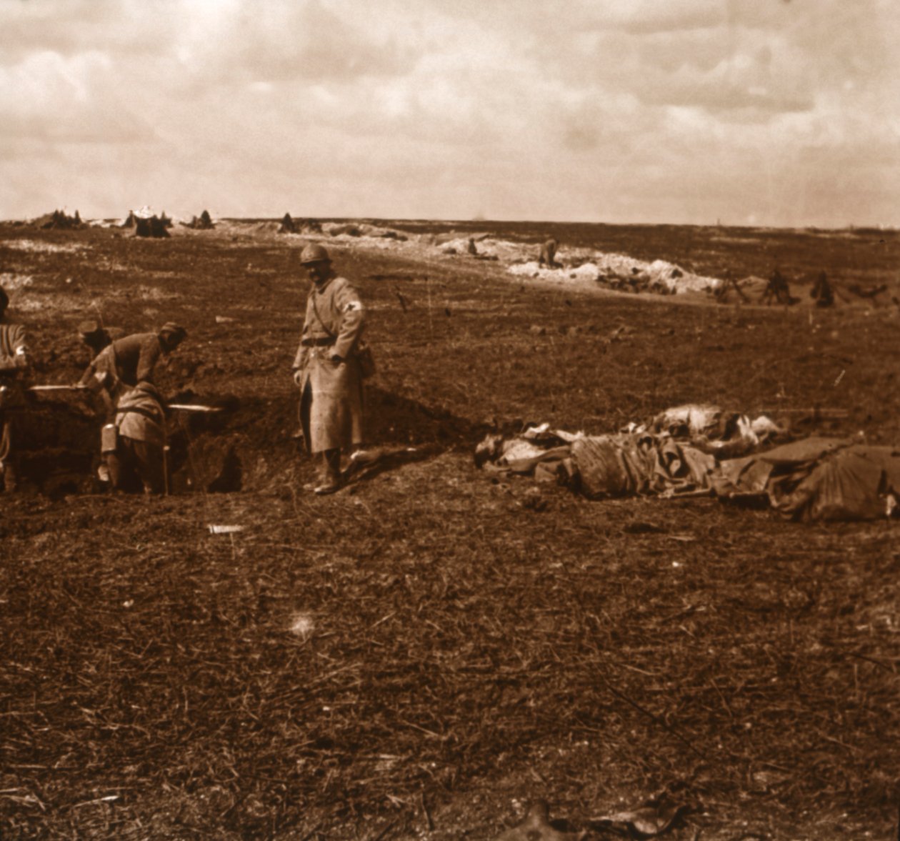 Slagmarksleir, Lihons, Nord-Frankrike, c1914-c1918 av Unbekannt
