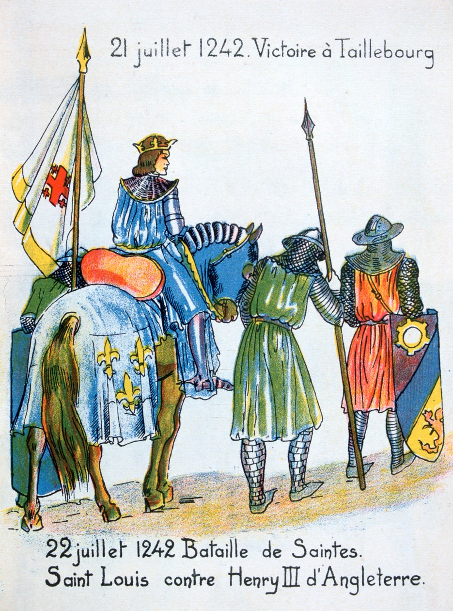Slagene ved Taillebourg og Saintes, Frankrike, 21. og 22. juli 1242, 1900-tallet av Unbekannt