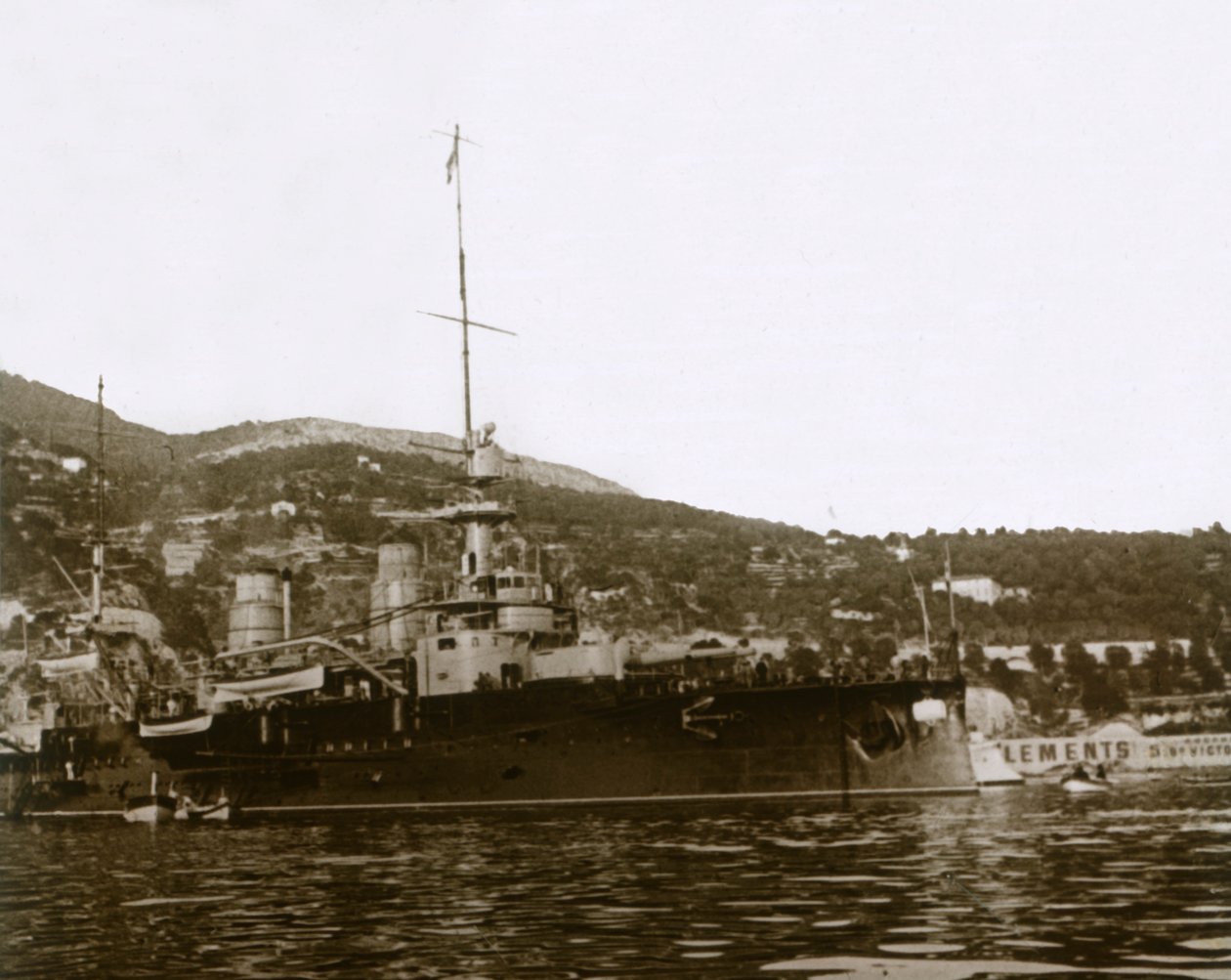 Slagskip ved Villefranche, Frankrike, c1914-c1918 av Unbekannt