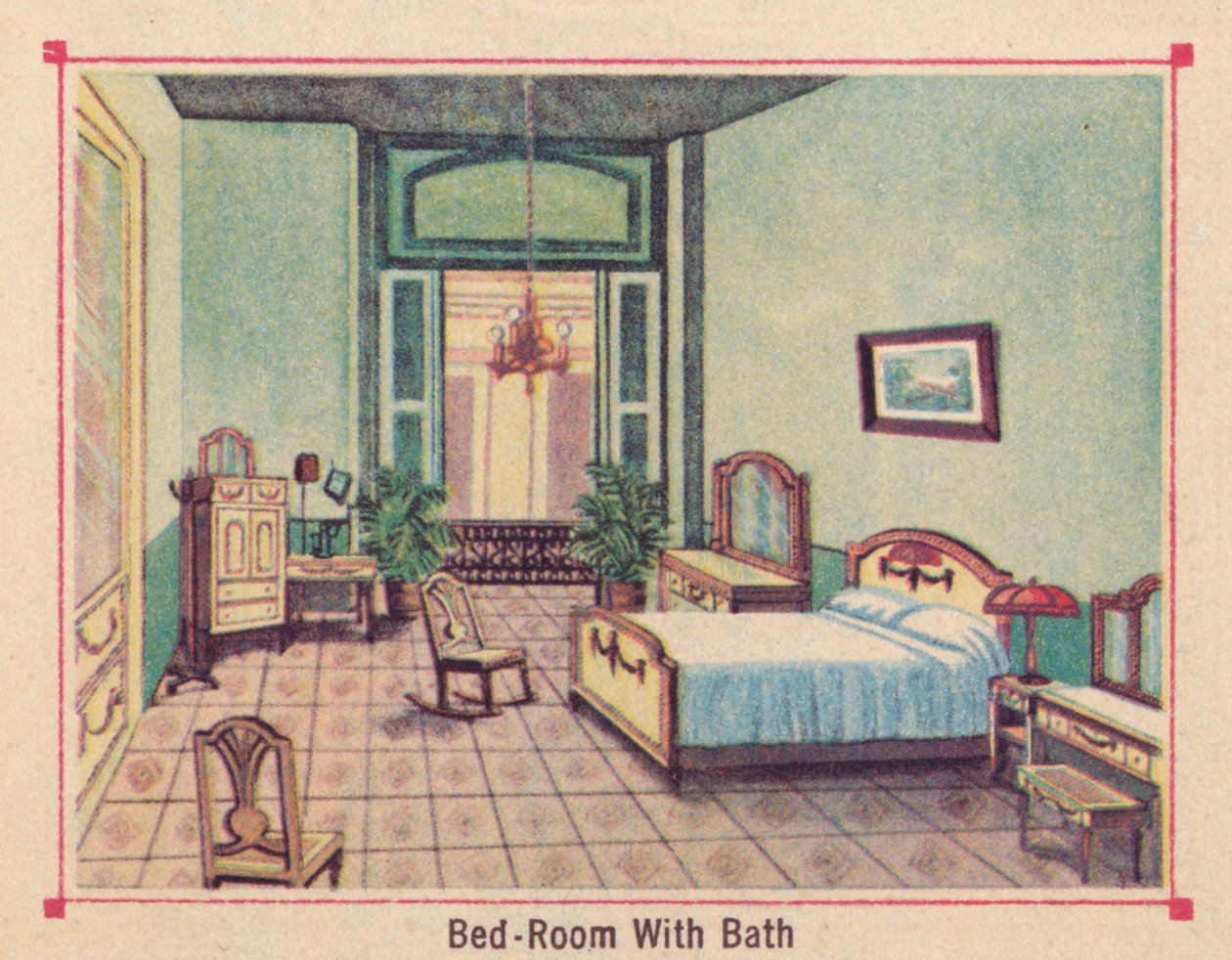 Soverom med bad - Hotel Florida - Havana - Cuba, c1910 av Unbekannt