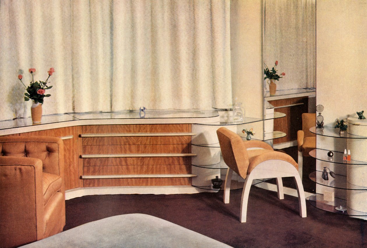 Soverom i Hampstead, London, designet av J. Duncan Miller for Mrs. Schneerson, 1937. av Unbekannt
