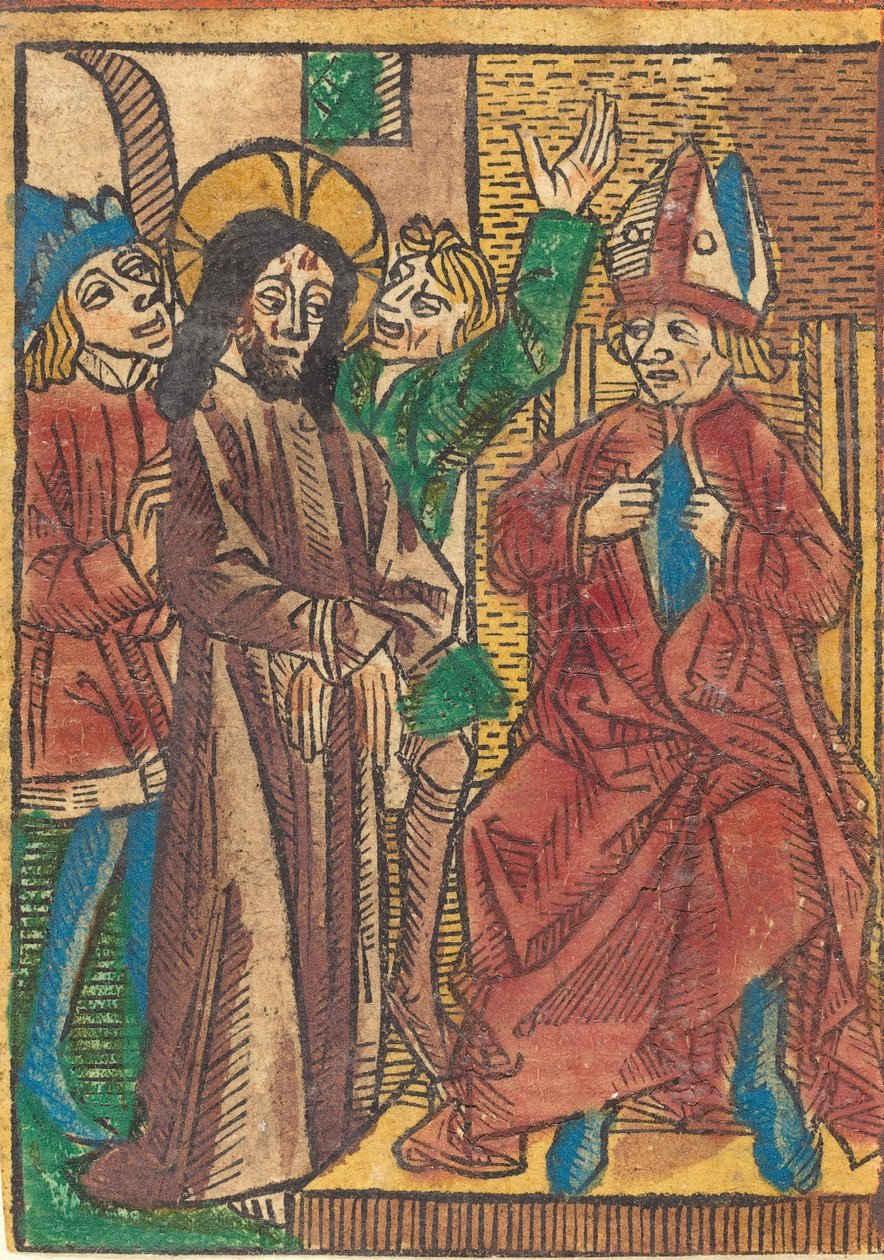 Før Kaifas, ca. 1490. av Unbekannt