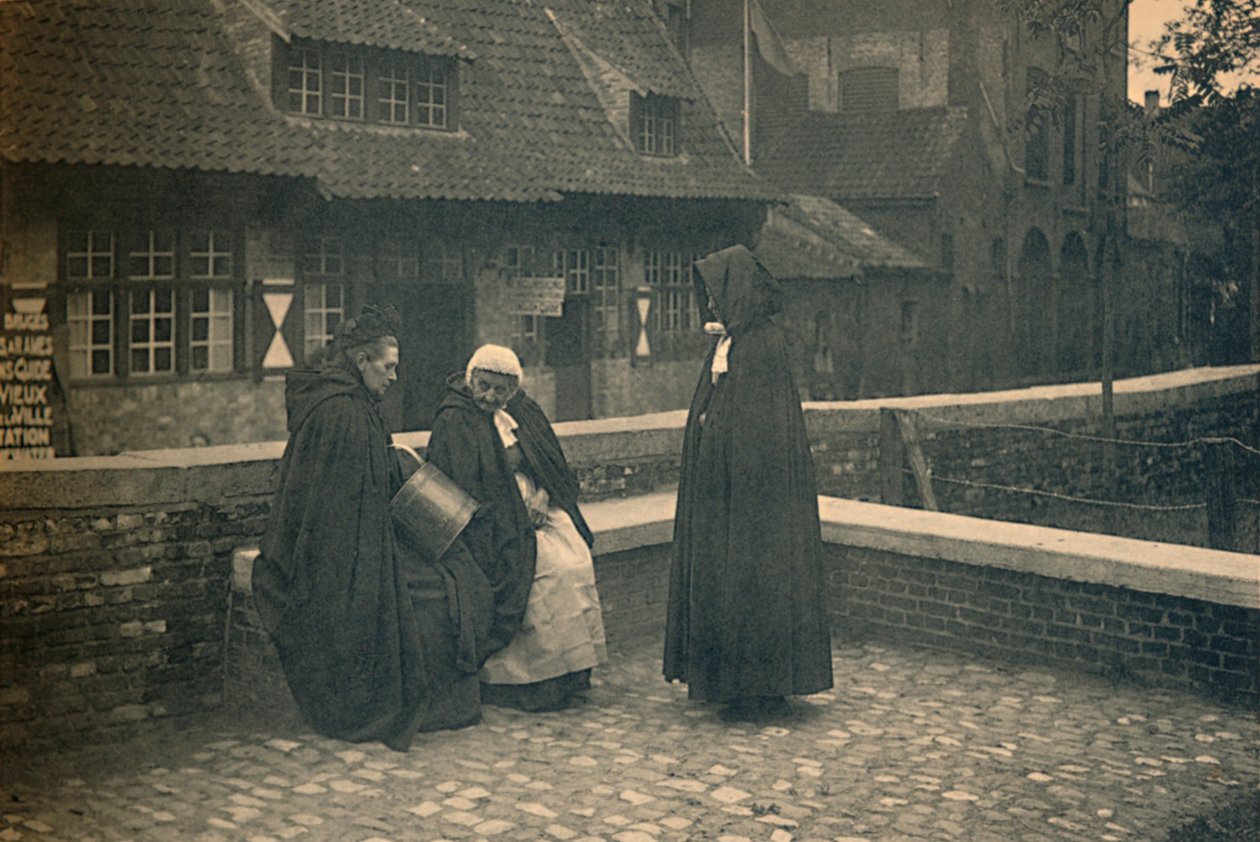 Bak Gruuthuse. Typer av Brugge, c1910 av Unbekannt