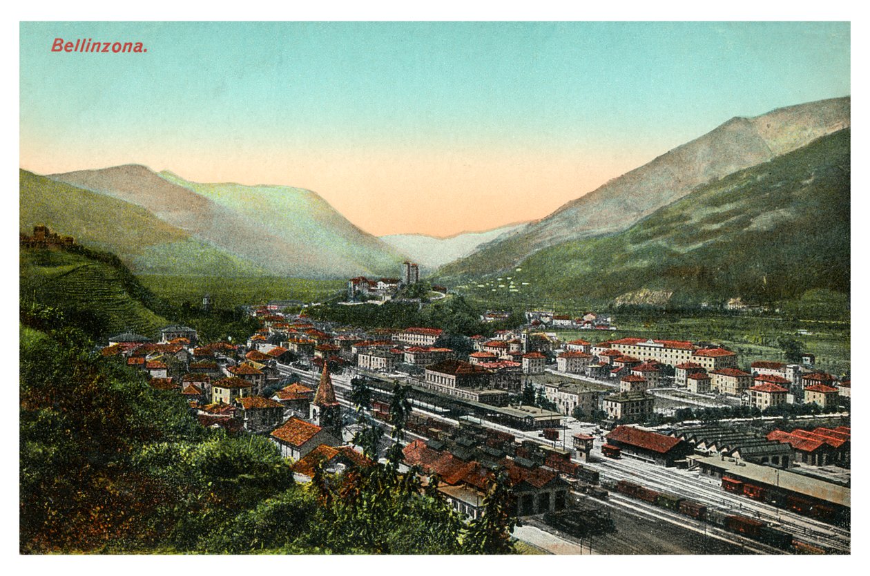 Bellinzona, Sveits, tidlig på 1900-tallet av Unbekannt