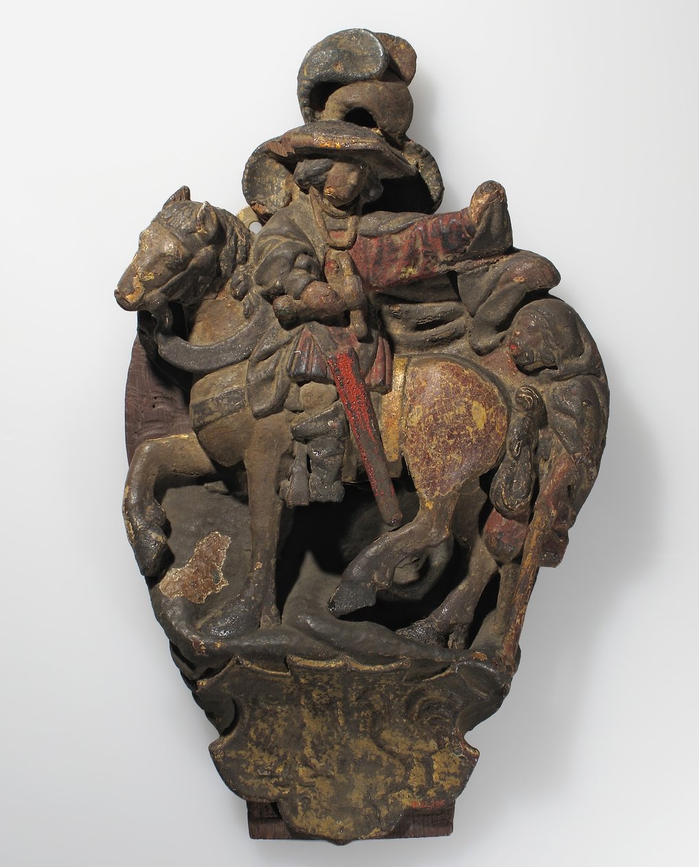 Bellows with Relief, early 16th century.    1136306   no       norwegian Successfully Translated  Original: Otchime, the Daughter of the God of the Sea, with a Dragon on a Rock, ca. 1800. Translat: Otchime, the Daughter of the God of the Sea, with a Dragon av Unbekannt