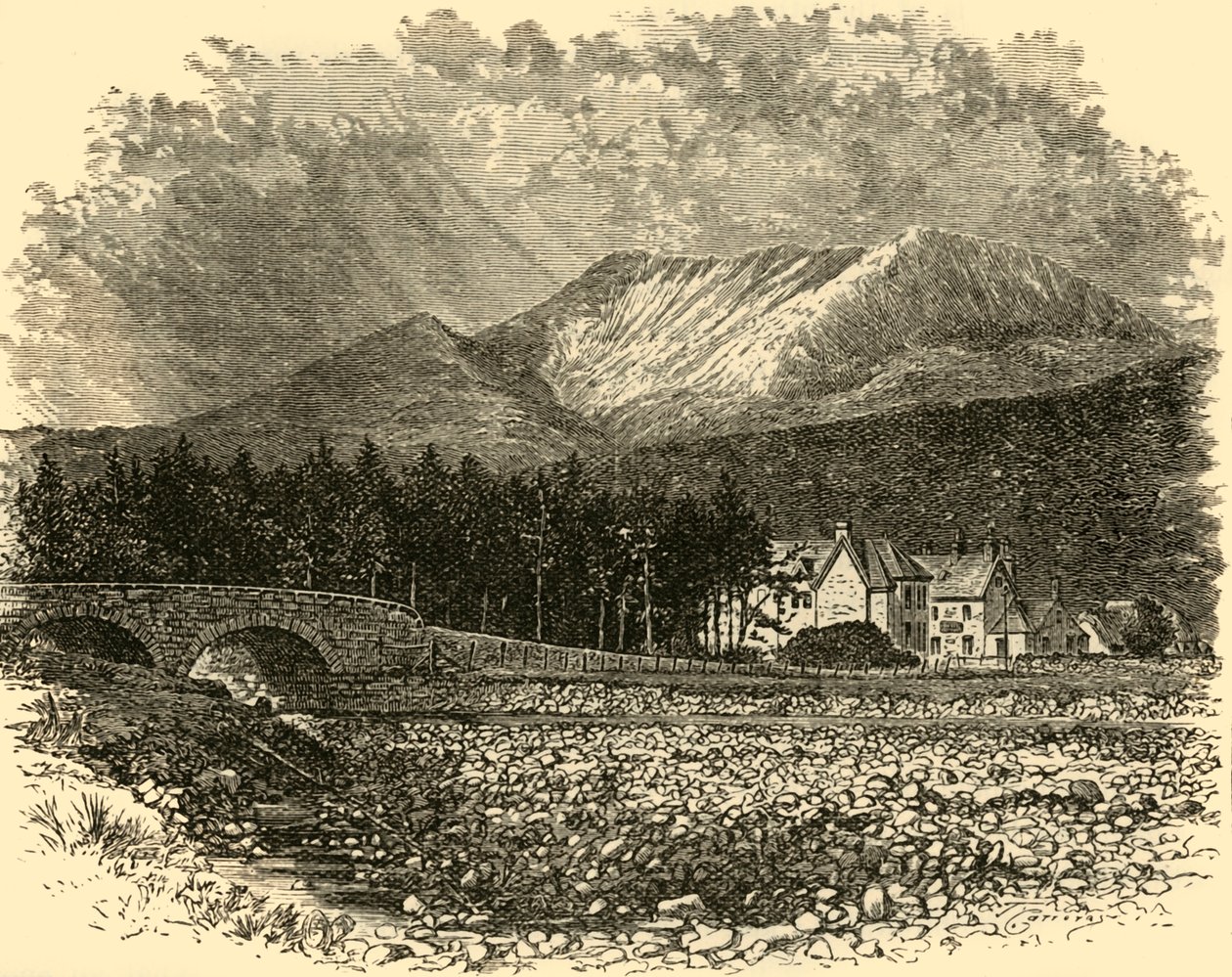 Ben Bay og Kinlochewe Hotel, 1898. av Unbekannt