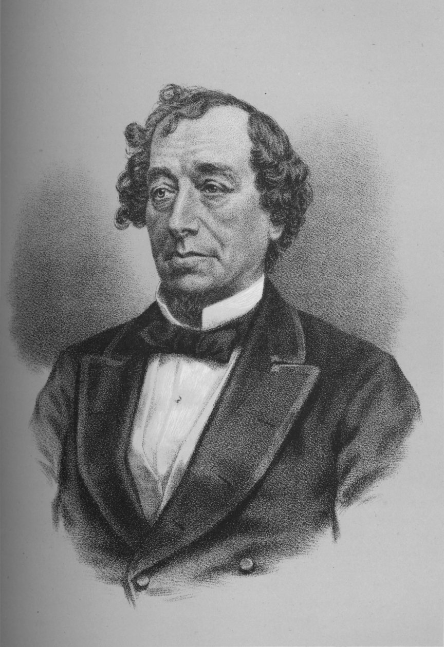 Benjamin Disraeli, jarl av Beaconsfield, britisk statsmann, c1868 1936 av Unbekannt