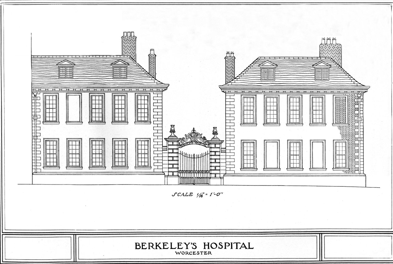 Berkeleys Hospital, Worcester, Worcestershire, 1924 av Unbekannt