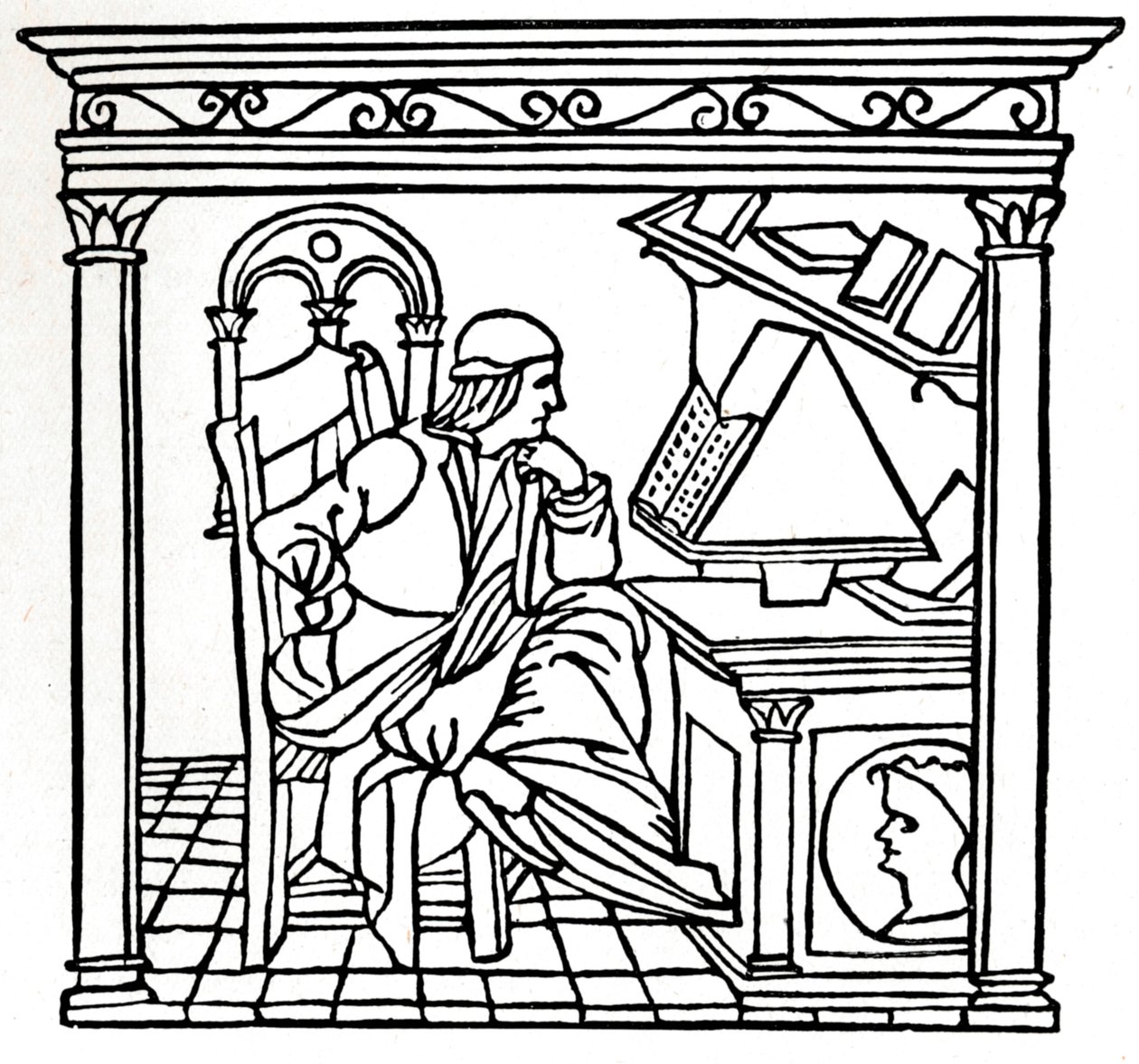 Bernardo Bellincioni 1452-1492, italiensk poet, 1493, 1917 av Unbekannt