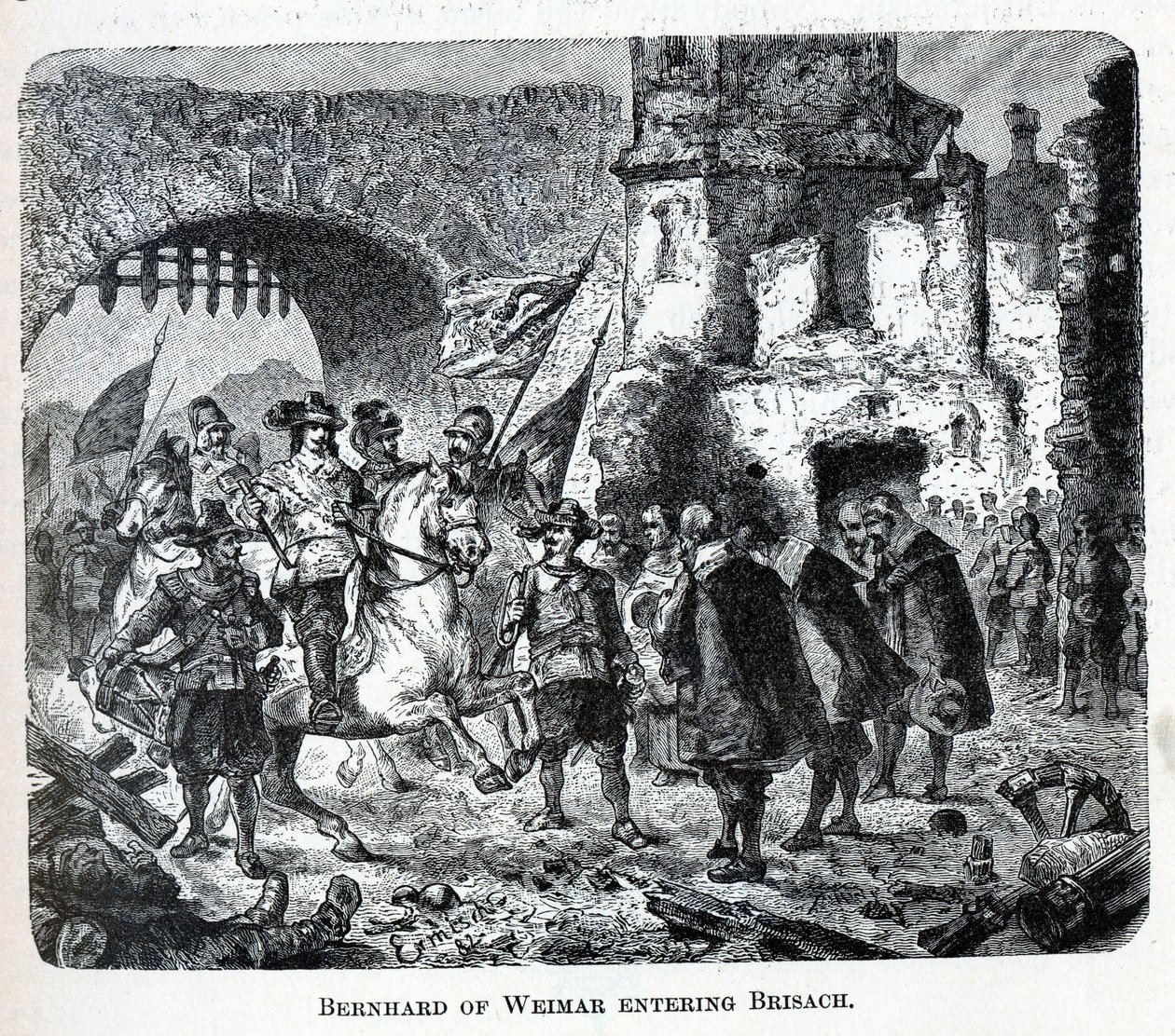 Bernhard av Weimar på vei inn i Breisach, 1882 av Unbekannt