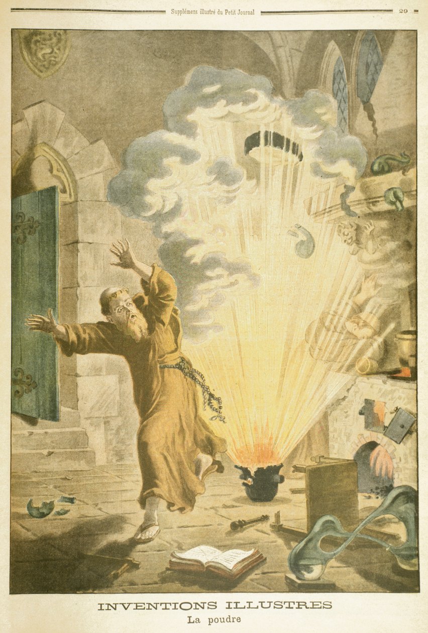 Berthold Schwart, tysk fransiskanermunk og alkymist fra 1300-tallet, 1901 av Unbekannt