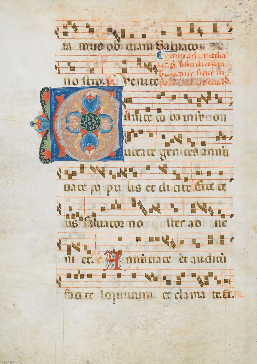 Bifolium med initial C, fra et antifonarium, italiensk, ca. 1320. av Unbekannt