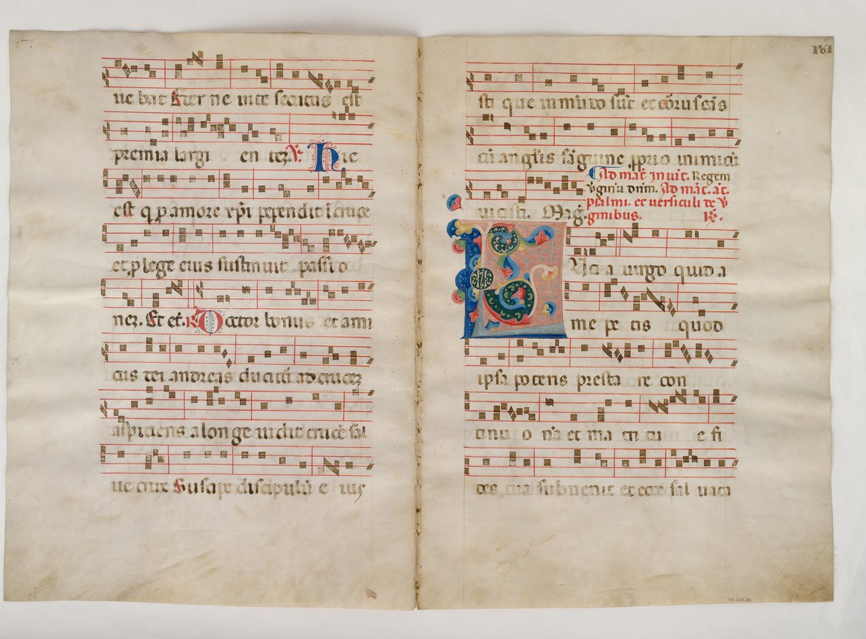 Bifolium with Initial L, from an Antiphonary, Italian, 14th century .    1204917   no       norwegian Successfully Translated  Original: Hizen Province: Mount Inasa in Nagasaki (Hizen, Nagasaki Inasayama), from the series "Famous Places in the Sixty-odd Pr av Unbekannt