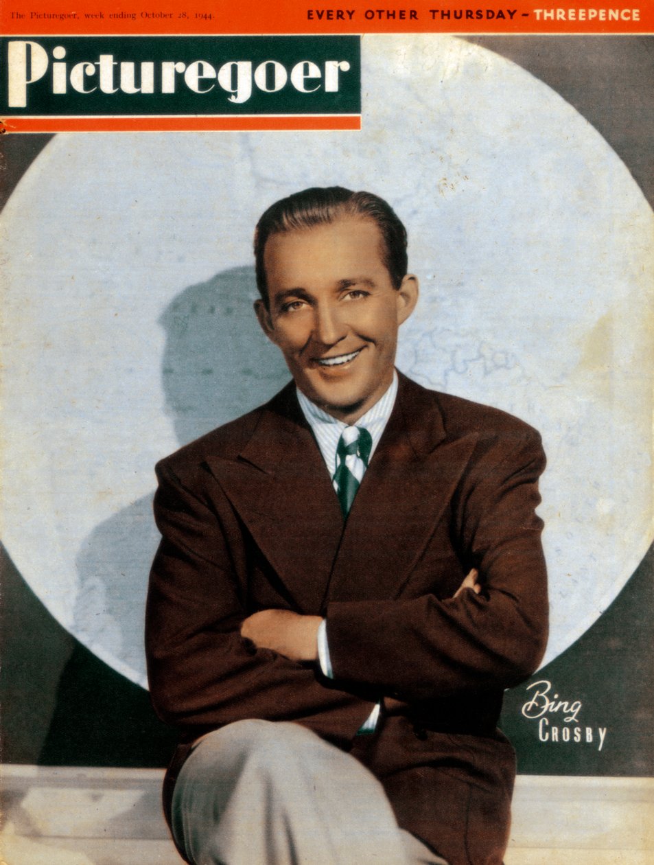 Bing Crosby 1903-1977, amerikansk sanger og skuespiller, 1944 av Unbekannt