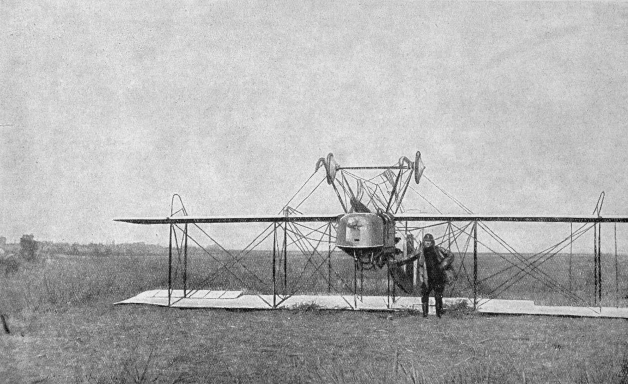Biplan styrtet i et felt, første verdenskrig, Frankrike, 1915 av Unbekannt
