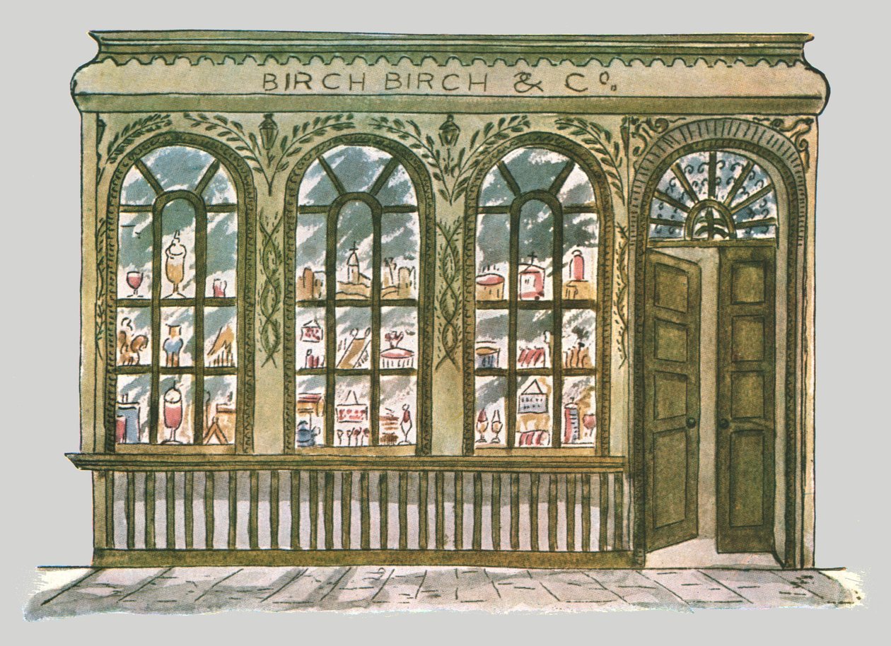 Birchs butikkfront, City of London, 1928. av Unbekannt