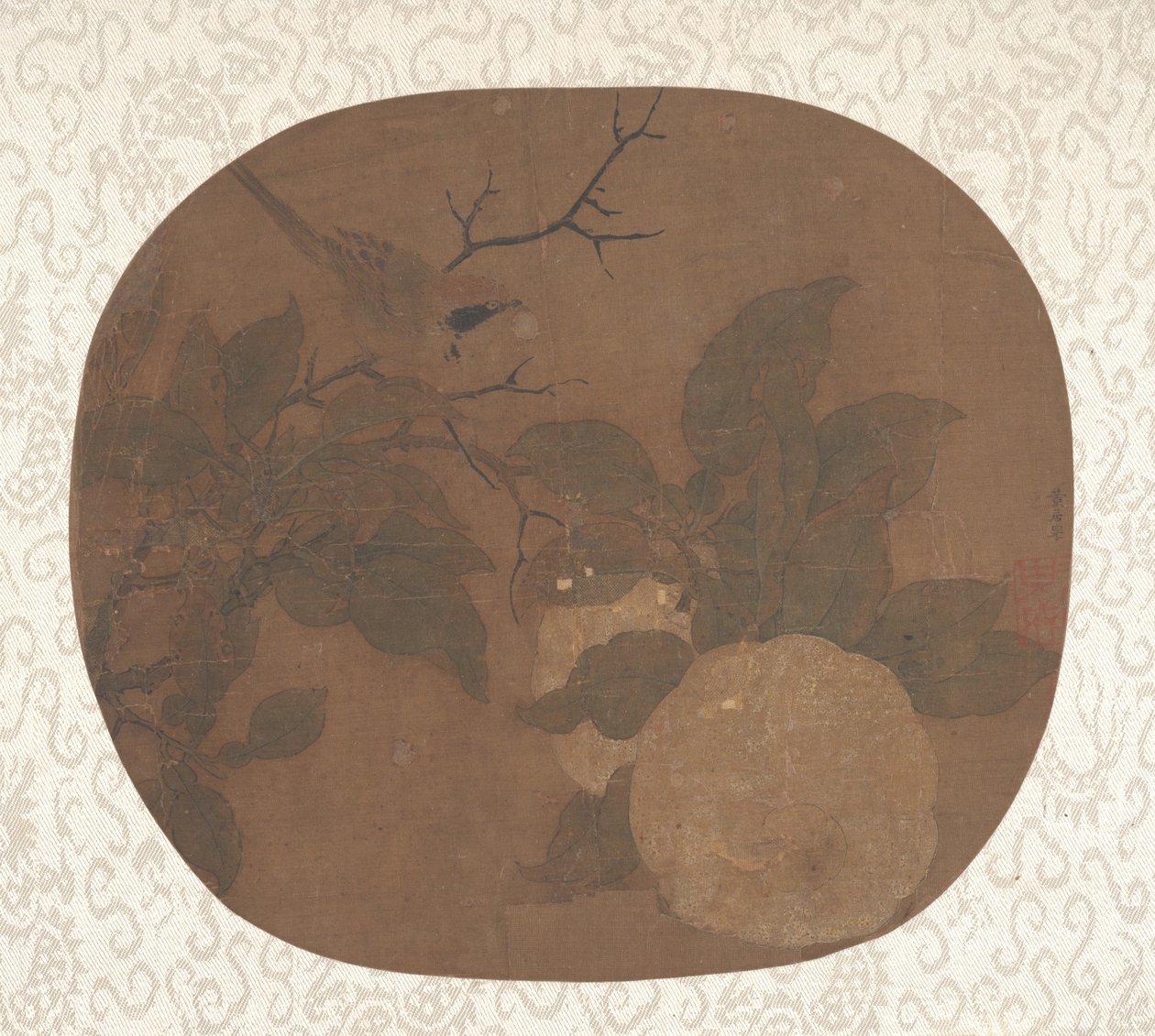 Fugl på en Camellia-gren, ca. 1000. av Unbekannt
