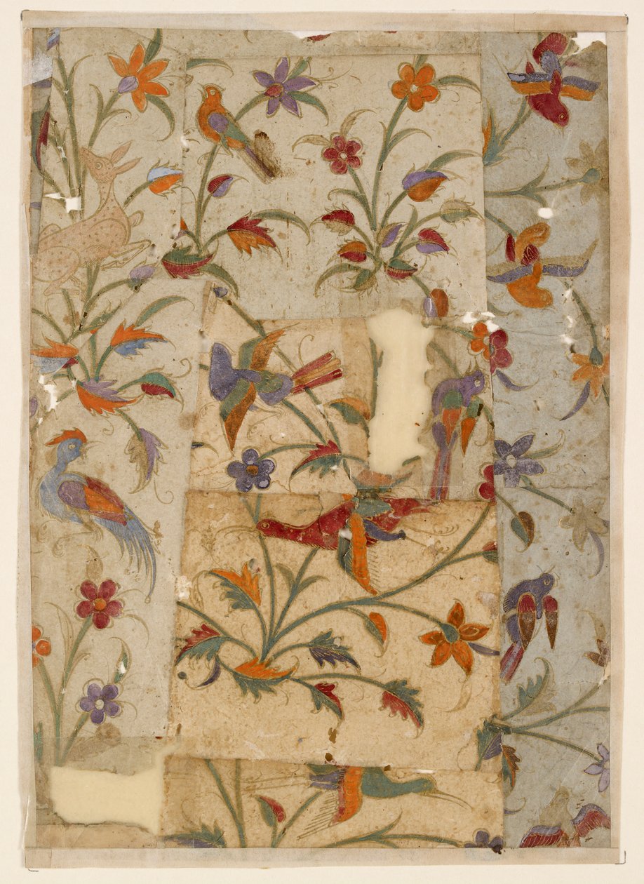 Fugler og blomster, 1600-tallet av Unbekannt