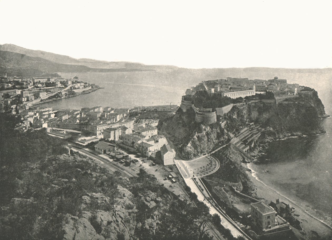 Fugleperspektiv, Monte Carlo, Monaco, 1895. av Unbekannt