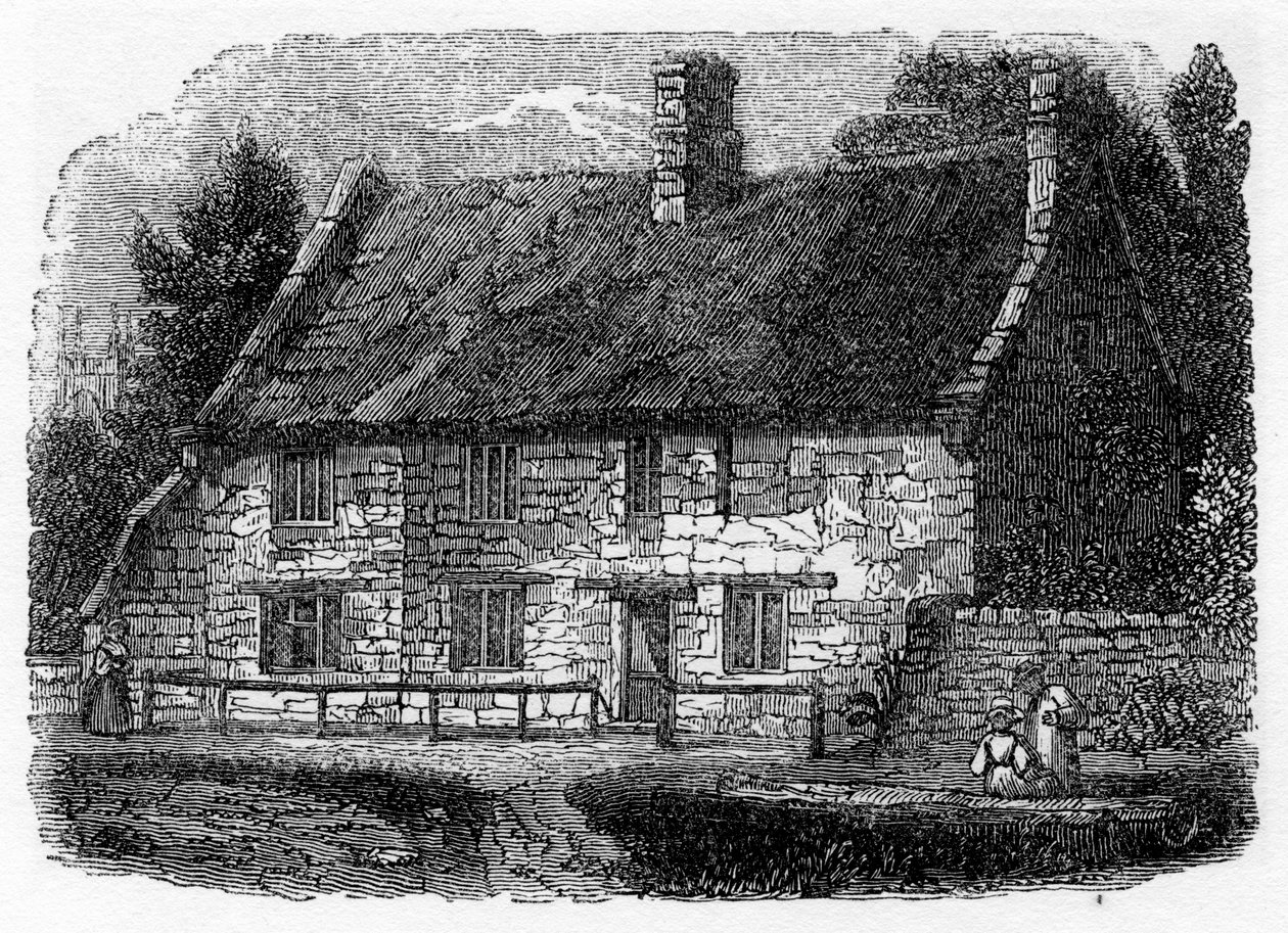 Fødested til pastor James Hervey, Hardingston, nær Northampton, 1840 av Unbekannt